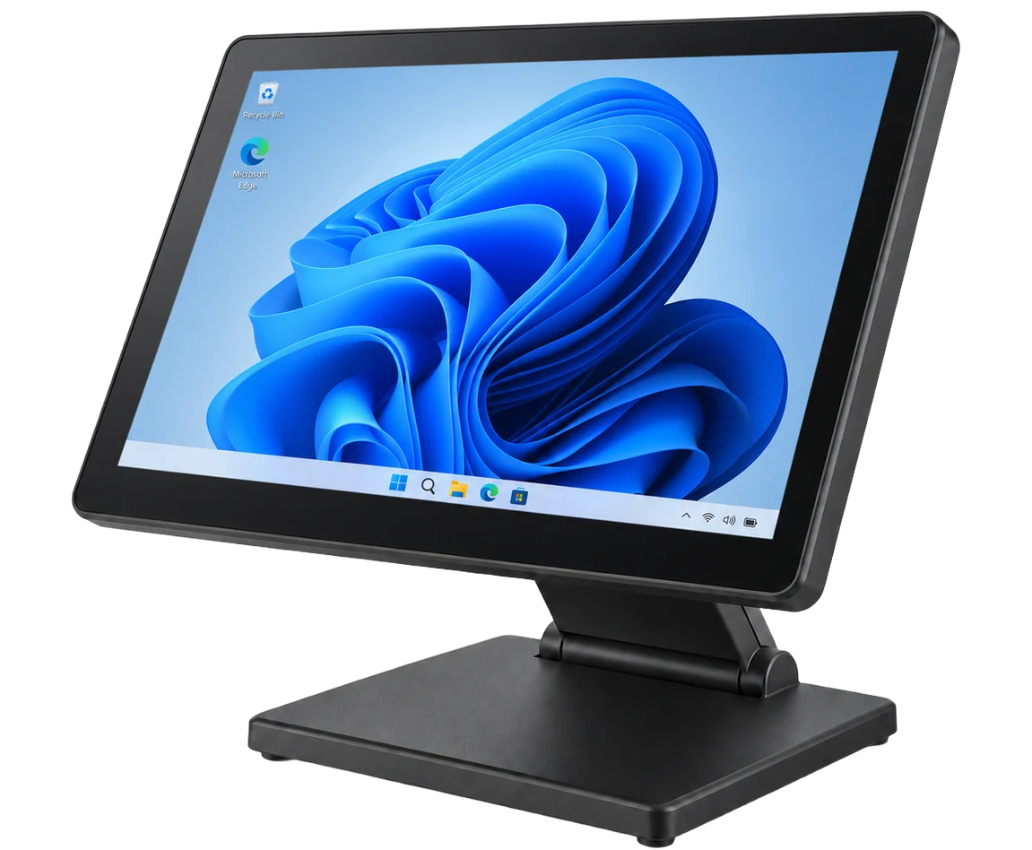 All-in-one POS computer with touch screen and customer display